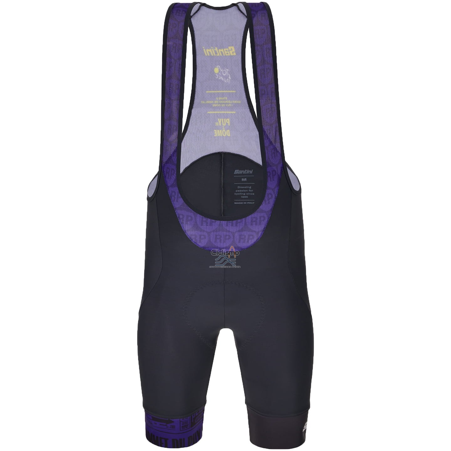 Tour DE Francia Ropa Ciclismo Culotte Corto 2023 Hombre Mangas Cortas Violeta Negro